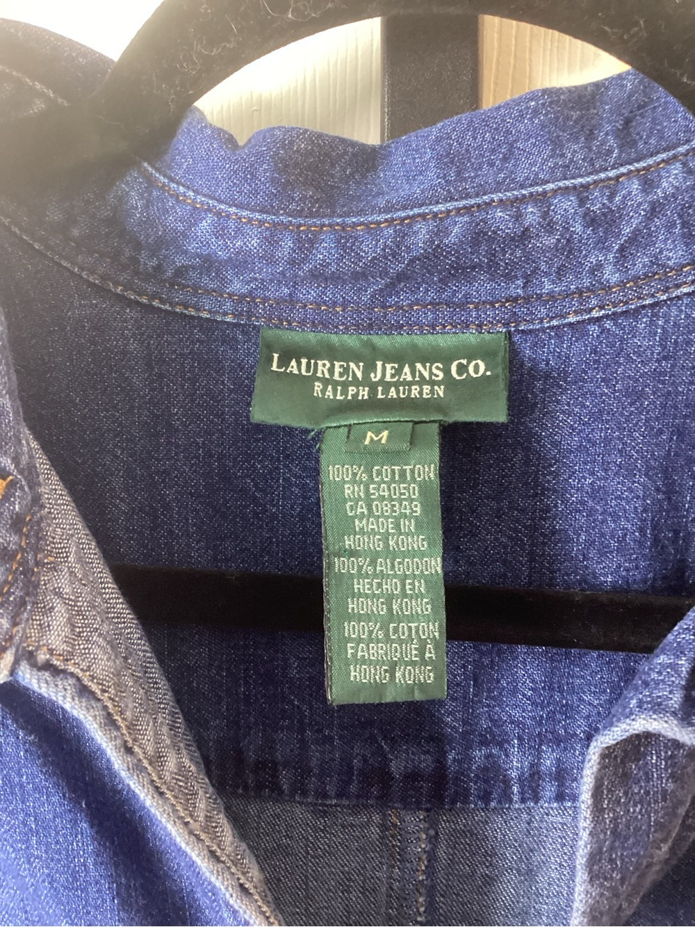 Ralph Lauren Denim Midi Shirt Dress, size Medium - Picture 3 of 5